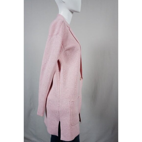 TALBOTS PINK CARDIGAN Open Sweater Blazer Size M - Picture 3 of 8